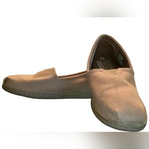 BOBS Skechers Memory Foam Stretch Fit Flats Womens 8.5 Khaki